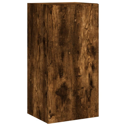 TV-Wandschrank mit LED-Leuchten Räuchereiche 40,5x35x80 cm - Pazzar.ch