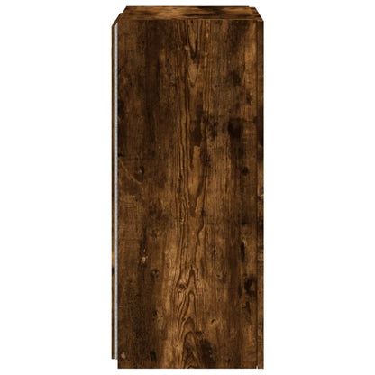 TV-Wandschrank mit LED-Leuchten Räuchereiche 40,5x35x80 cm - Pazzar.ch