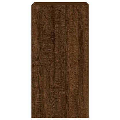TV-Wandschrank mit LED-Leuchten Braun Eichen-Optik 40,5x35x80cm - Pazzar.ch