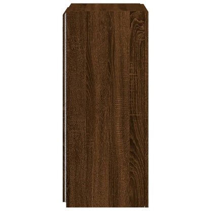 TV-Wandschrank mit LED-Leuchten Braun Eichen-Optik 40,5x35x80cm - Pazzar.ch