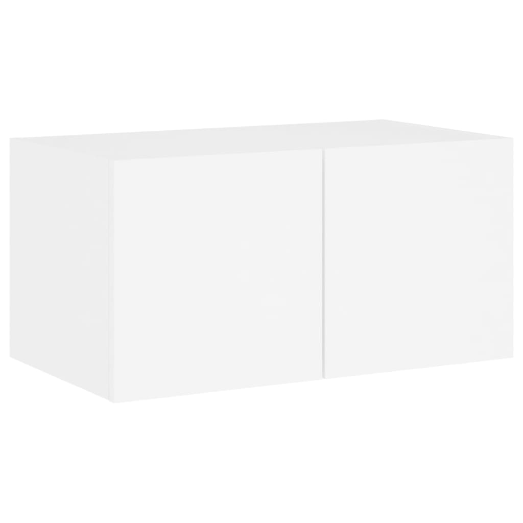TV-Wandschrank mit LED-Leuchten Weiß 60x35x31 cm - Pazzar.ch