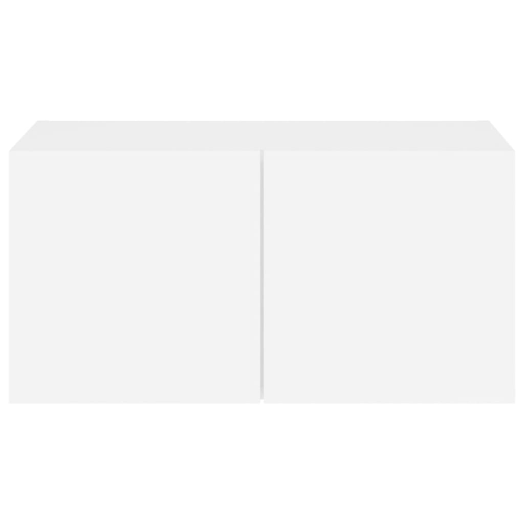 TV-Wandschrank mit LED-Leuchten Weiß 60x35x31 cm
