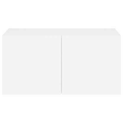 TV-Wandschrank mit LED-Leuchten Weiß 60x35x31 cm - Pazzar.ch
