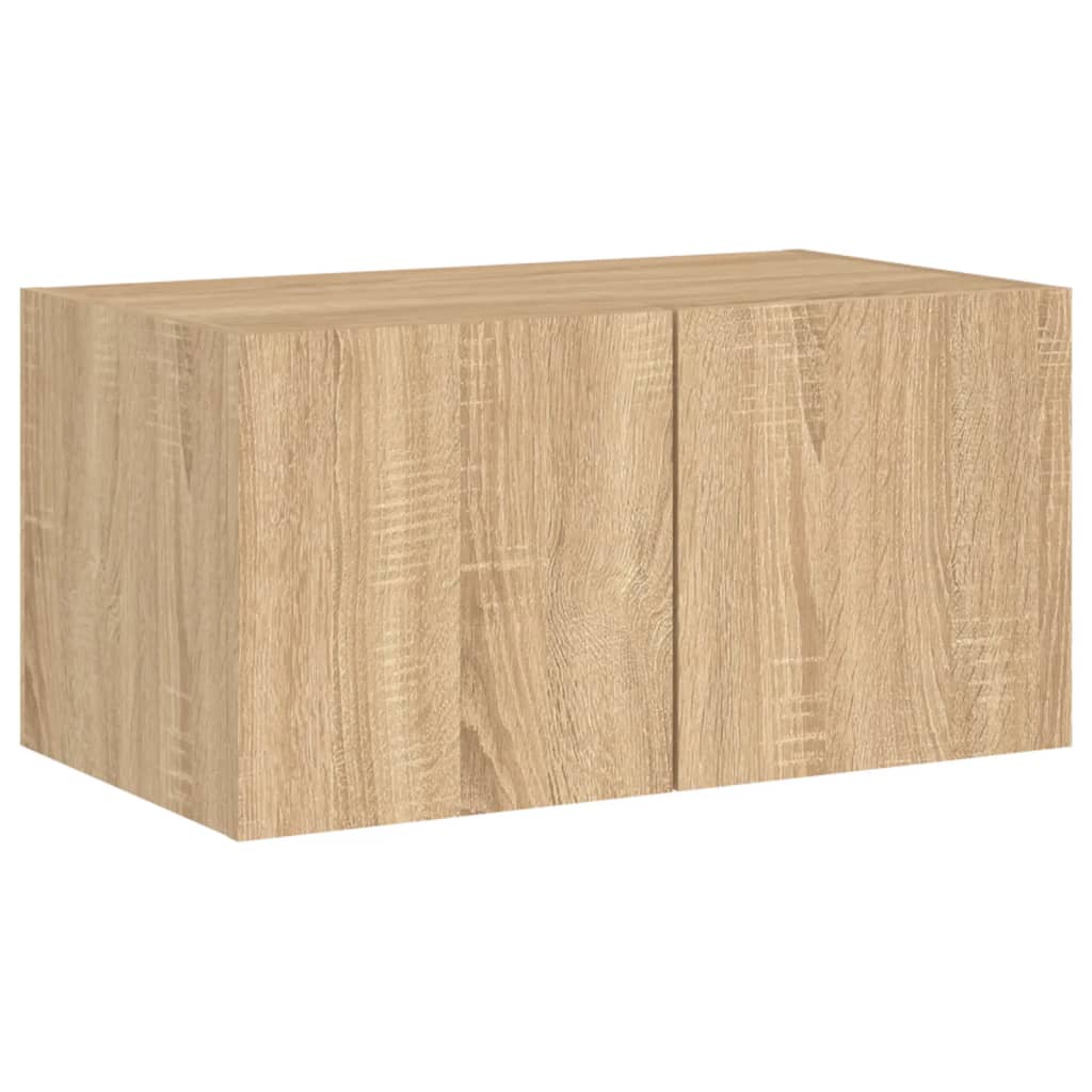 TV-Wandschrank mit LED-Leuchten Sonoma-Eiche 60x35x31 cm - Pazzar.ch