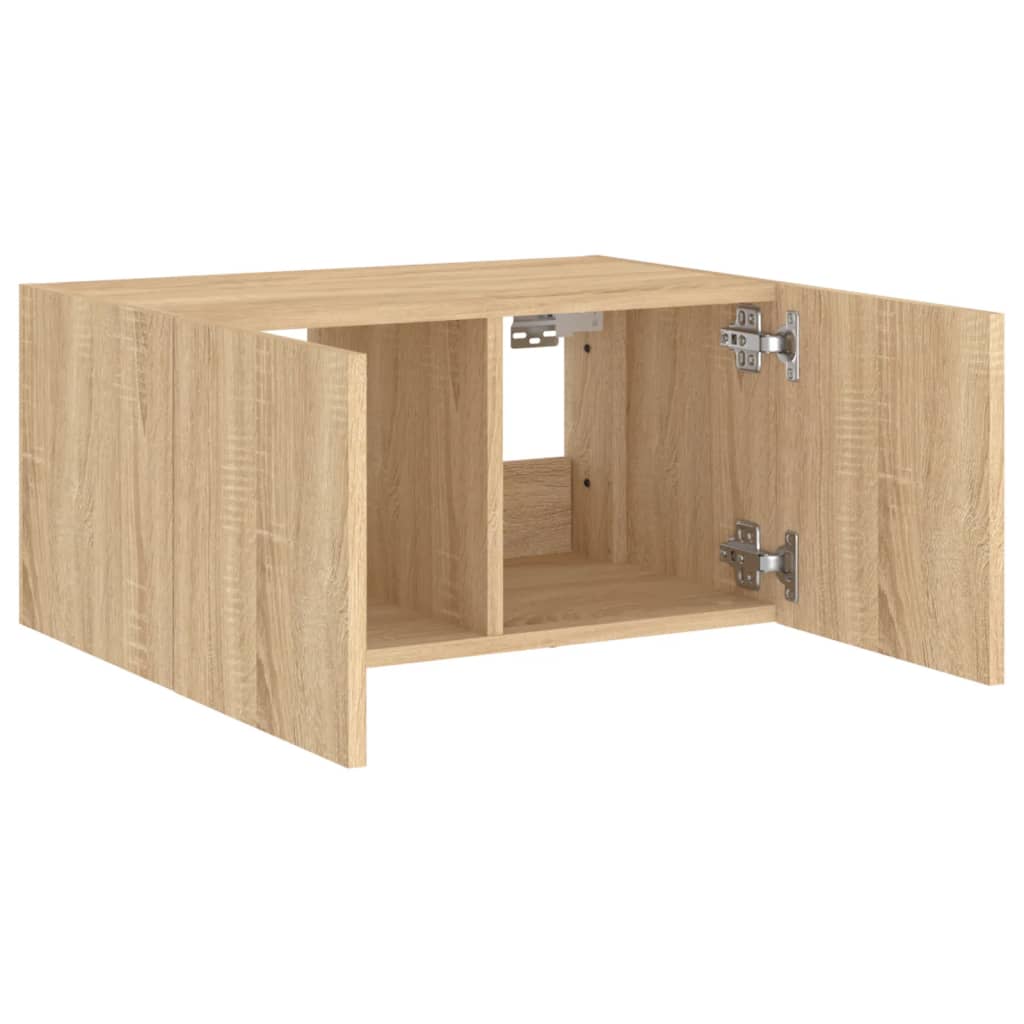 TV-Wandschrank mit LED-Leuchten Sonoma-Eiche 60x35x31 cm - Pazzar.ch