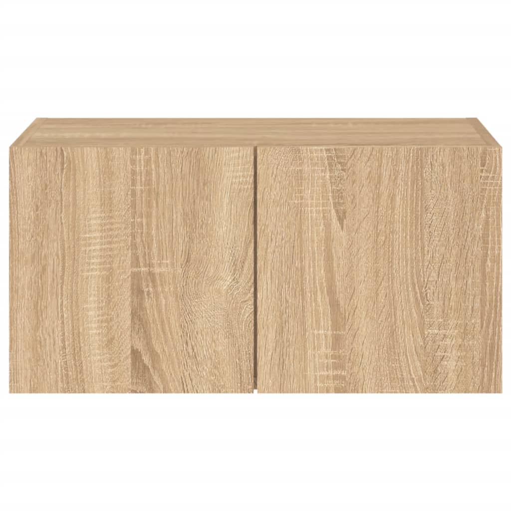 TV-Wandschrank mit LED-Leuchten Sonoma-Eiche 60x35x31 cm - Pazzar.ch
