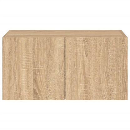 TV-Wandschrank mit LED-Leuchten Sonoma-Eiche 60x35x31 cm - Pazzar.ch