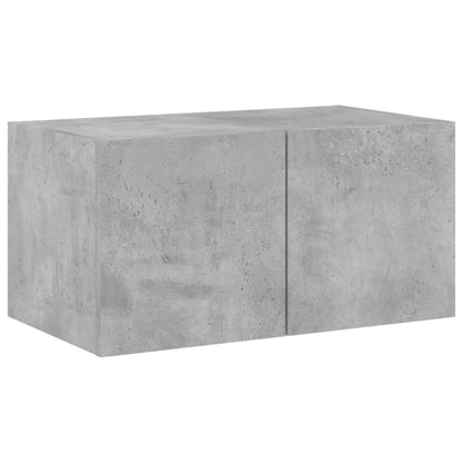 TV-Wandschrank mit LED-Leuchten Betongrau 60x35x31 cm - Pazzar.ch