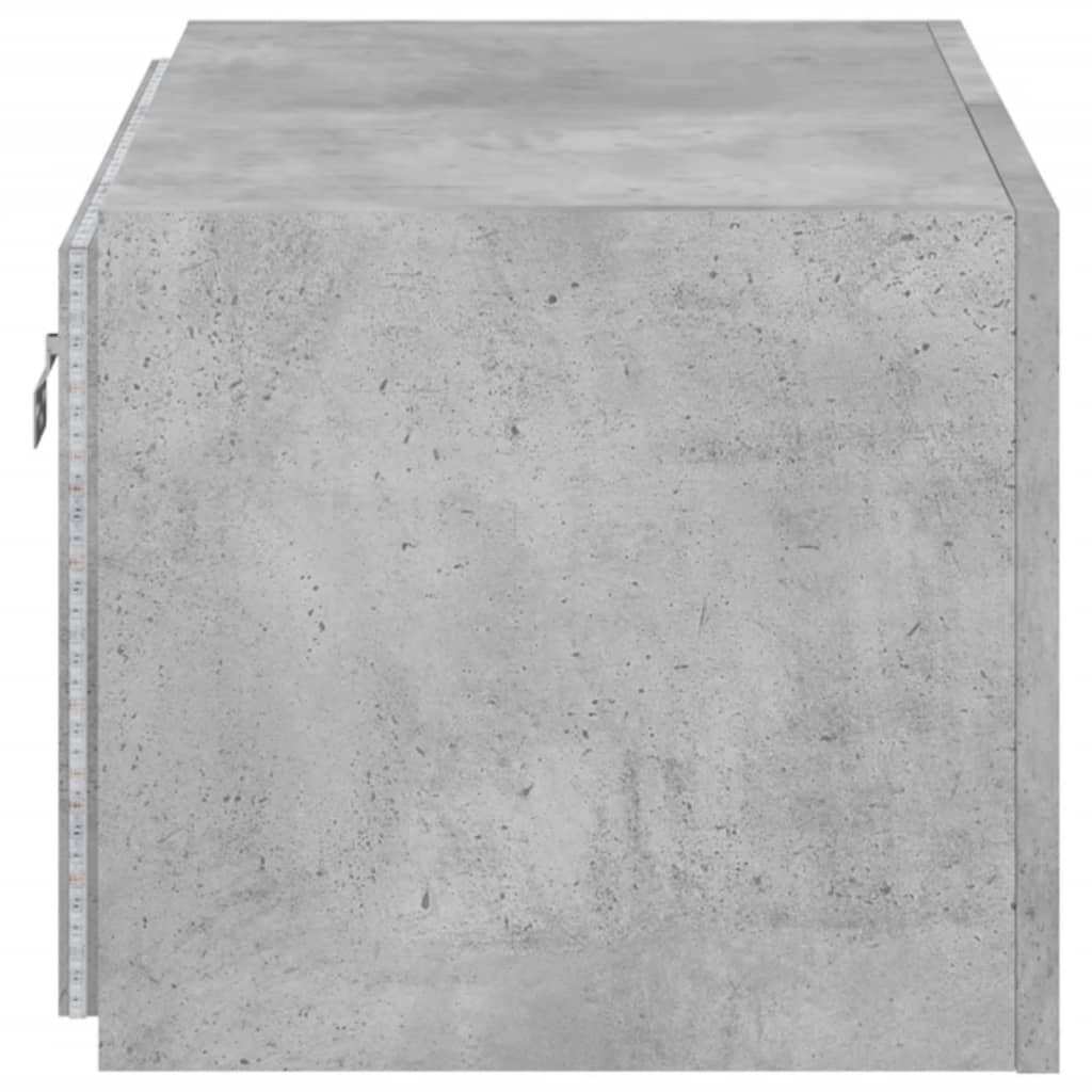 TV-Wandschrank mit LED-Leuchten Betongrau 60x35x31 cm - Pazzar.ch