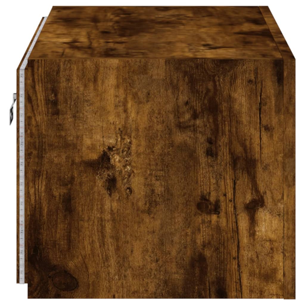 TV-Wandschrank mit LED-Leuchten Räuchereiche 60x35x31 cm - Pazzar.ch