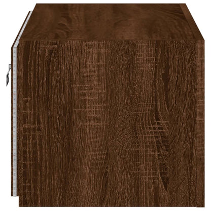 TV-Wandschrank mit LED-Leuchten Braun Eichen-Optik 60x35x31 cm - Pazzar.ch