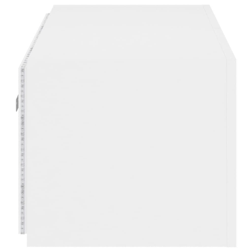 TV-Wandschrank mit LED-Leuchten Weiß 80x35x31 cm - Pazzar.ch