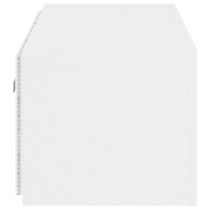 TV-Wandschrank mit LED-Leuchten Weiß 80x35x31 cm - Pazzar.ch