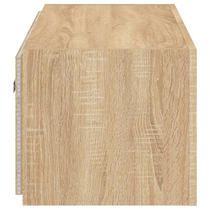 TV-Wandschrank mit LED-Leuchten Sonoma-Eiche 80x35x31 cm - Pazzar.ch