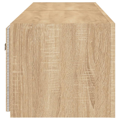 TV-Wandschränke mit LED-Leuchten 2 Stk. Sonoma-Eiche 80x35x31cm - Pazzar.ch