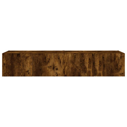 TV-Wandschränke mit LED-Leuchten 2 Stk. Räuchereiche 80x35x31cm - Pazzar.ch