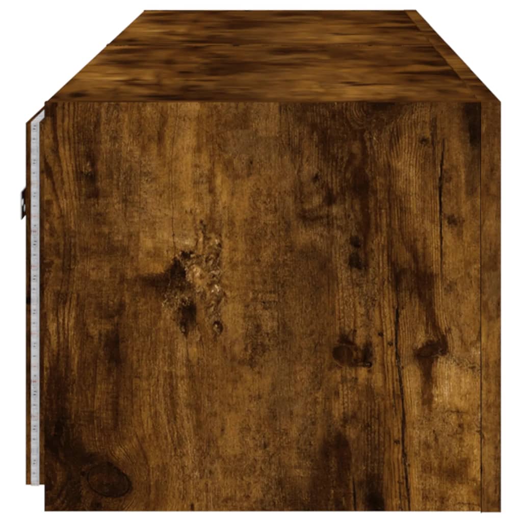 TV-Wandschränke mit LED-Leuchten 2 Stk. Räuchereiche 80x35x31cm - Pazzar.ch