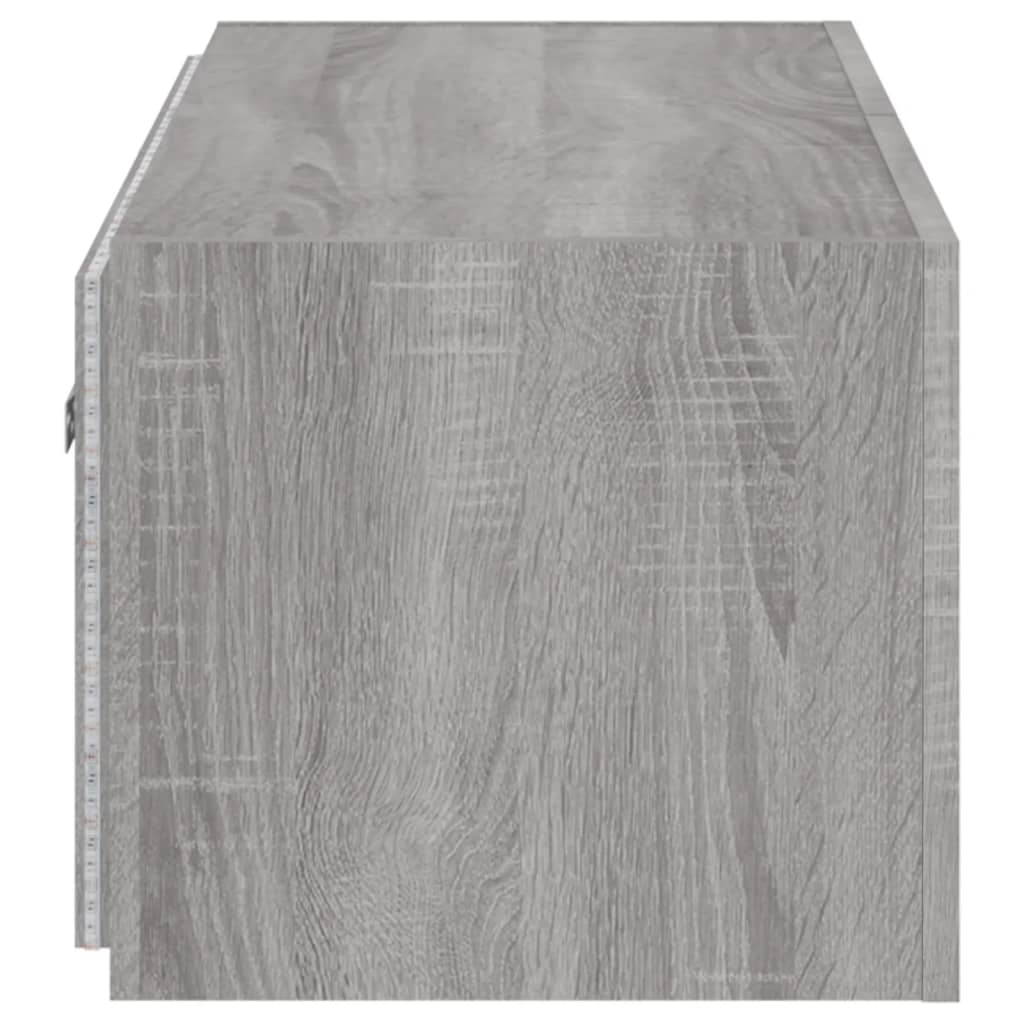 TV-Wandschrank mit LED-Leuchten Grau Sonoma 80x35x31 cm - Pazzar.ch