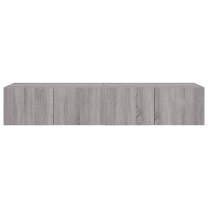 TV-Wandschränke mit LED-Leuchten 2 Stk. Grau Sonoma 80x35x31 cm - Pazzar.ch