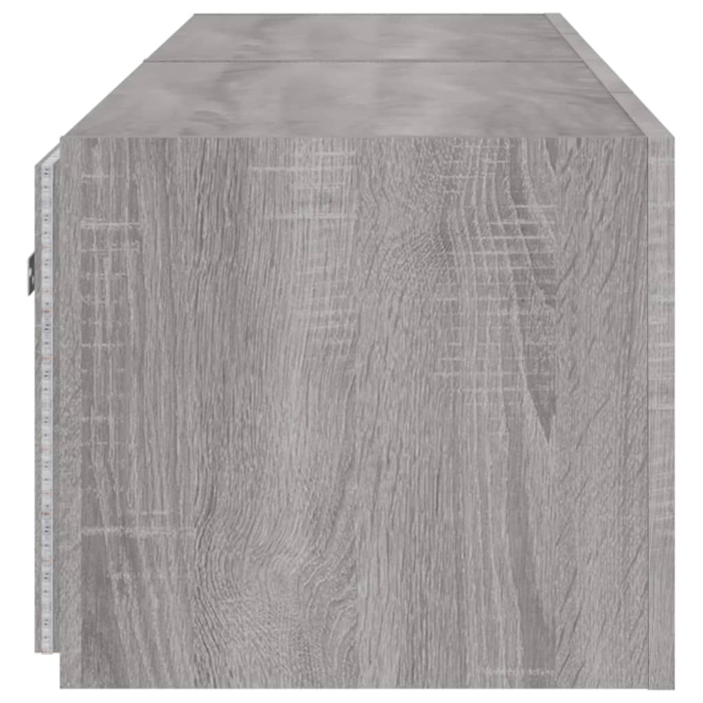 TV-Wandschränke mit LED-Leuchten 2 Stk. Grau Sonoma 80x35x31 cm - Pazzar.ch