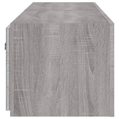 TV-Wandschränke mit LED-Leuchten 2 Stk. Grau Sonoma 80x35x31 cm - Pazzar.ch