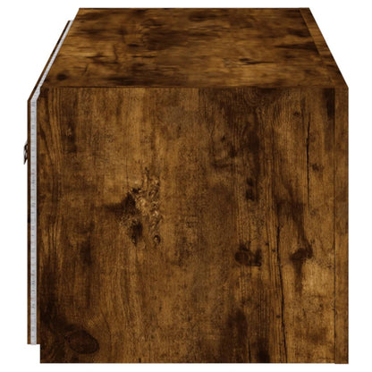 TV-Wandschrank mit LED-Leuchten Räuchereiche 100x35x31 cm - Pazzar.ch