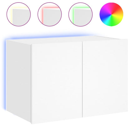 TV-Wandschrank mit LED-Leuchten Weiß 60x35x41 cm - Pazzar.ch