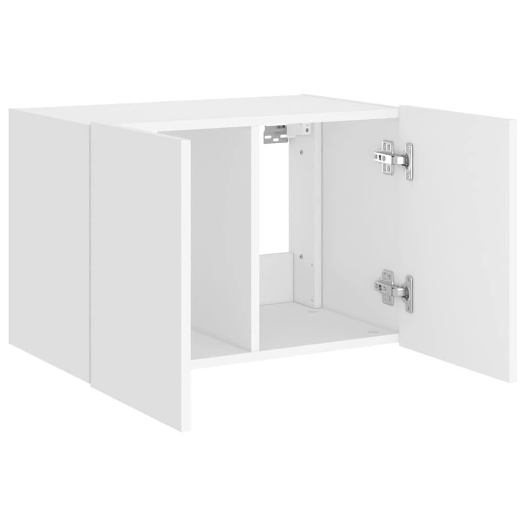 TV-Wandschrank mit LED-Leuchten Weiß 60x35x41 cm - Pazzar.ch