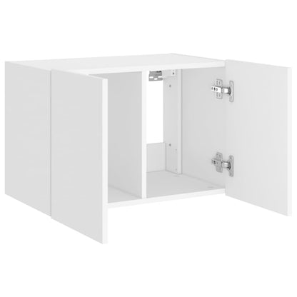 TV-Wandschrank mit LED-Leuchten Weiß 60x35x41 cm - Pazzar.ch