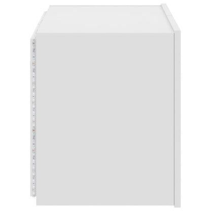 TV-Wandschrank mit LED-Leuchten Weiß 60x35x41 cm - Pazzar.ch