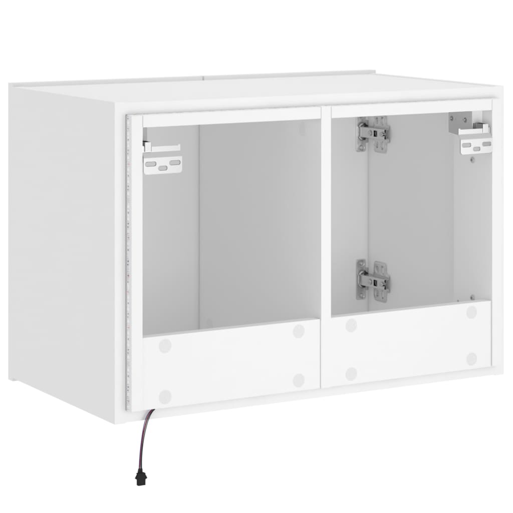 TV-Wandschrank mit LED-Leuchten Weiß 60x35x41 cm - Pazzar.ch
