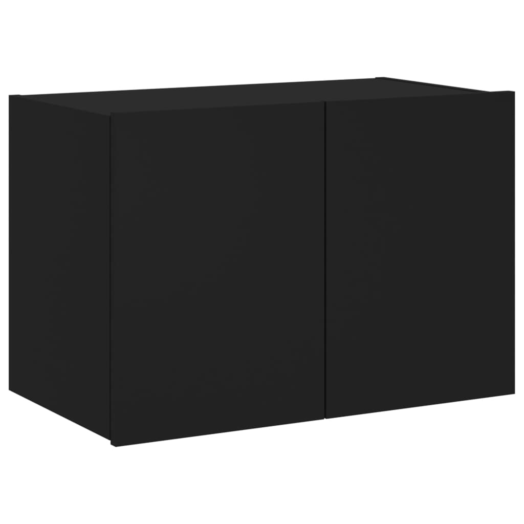 TV-Wandschrank mit LED-Leuchten Schwarz 60x35x41 cm - Pazzar.ch