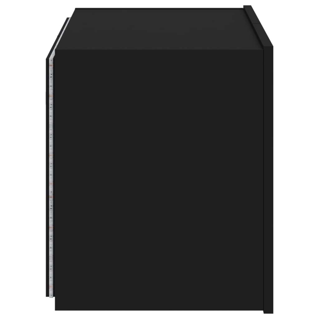 TV-Wandschrank mit LED-Leuchten Schwarz 60x35x41 cm - Pazzar.ch