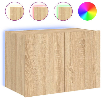 TV-Wandschrank mit LED-Leuchten Sonoma-Eiche 60x35x41 cm - Pazzar.ch