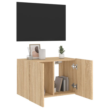 TV-Wandschrank mit LED-Leuchten Sonoma-Eiche 60x35x41 cm - Pazzar.ch