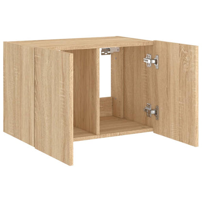 TV-Wandschrank mit LED-Leuchten Sonoma-Eiche 60x35x41 cm - Pazzar.ch