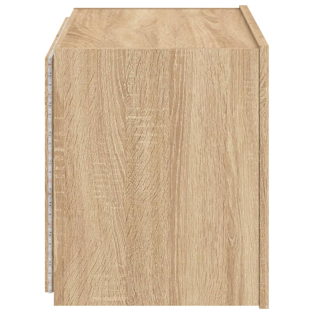 TV-Wandschrank mit LED-Leuchten Sonoma-Eiche 60x35x41 cm - Pazzar.ch