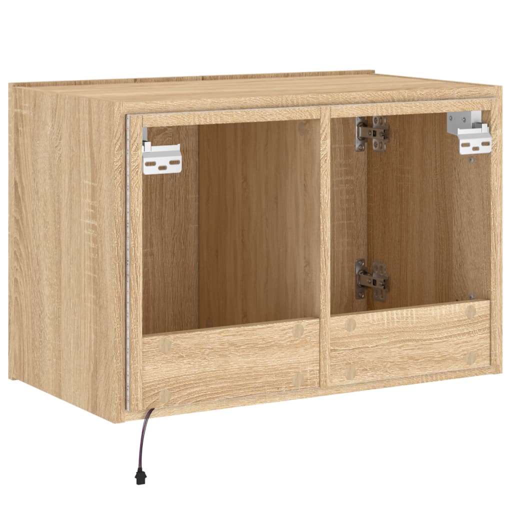 TV-Wandschrank mit LED-Leuchten Sonoma-Eiche 60x35x41 cm - Pazzar.ch