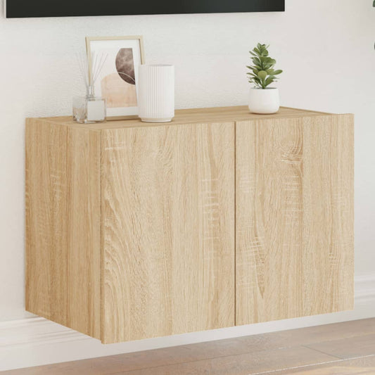TV-Wandschrank mit LED-Leuchten Sonoma-Eiche 60x35x41 cm - Pazzar.ch