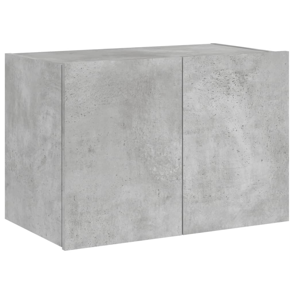 TV-Wandschrank mit LED-Leuchten Betongrau 60x35x41 cm - Pazzar.ch