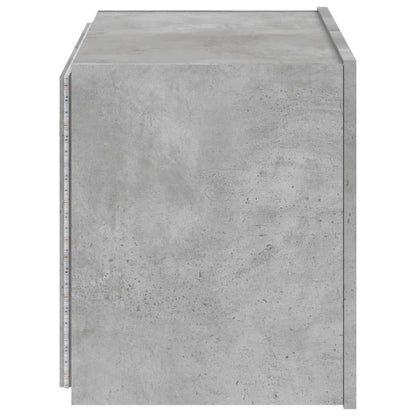 TV-Wandschrank mit LED-Leuchten Betongrau 60x35x41 cm - Pazzar.ch