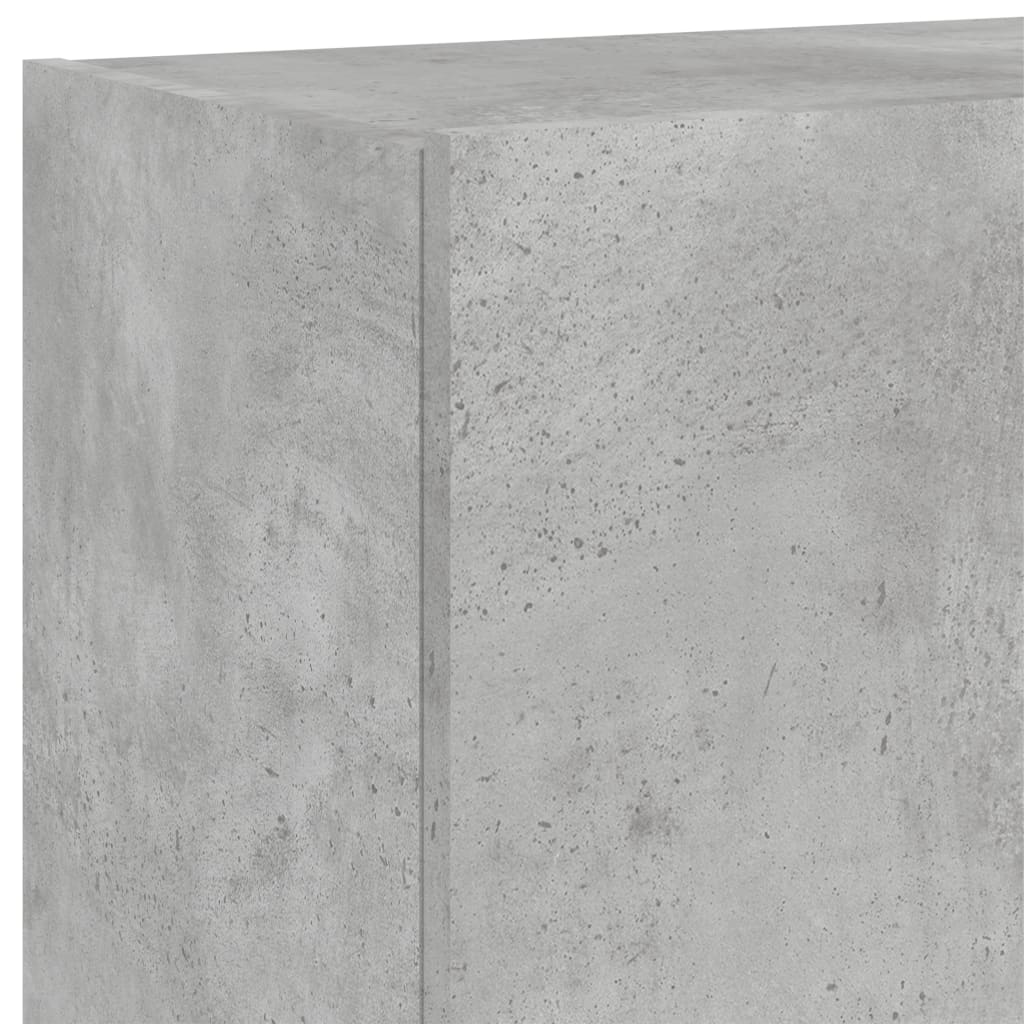 TV-Wandschrank mit LED-Leuchten Betongrau 60x35x41 cm - Pazzar.ch
