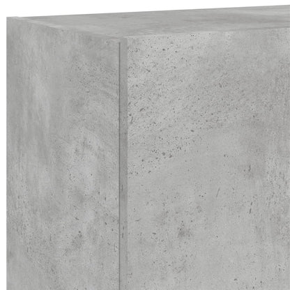 TV-Wandschrank mit LED-Leuchten Betongrau 60x35x41 cm - Pazzar.ch