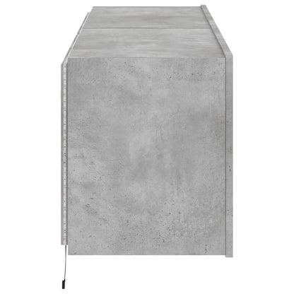 TV-Wandschränke mit LED-Leuchten 2 Stk. Betongrau 60x35x41 cm - Pazzar.ch