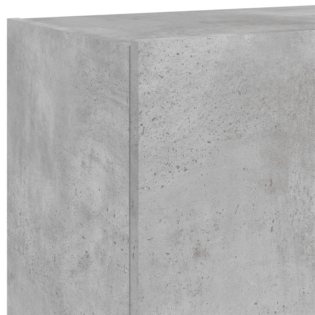 TV-Wandschränke mit LED-Leuchten 2 Stk. Betongrau 60x35x41 cm - Pazzar.ch