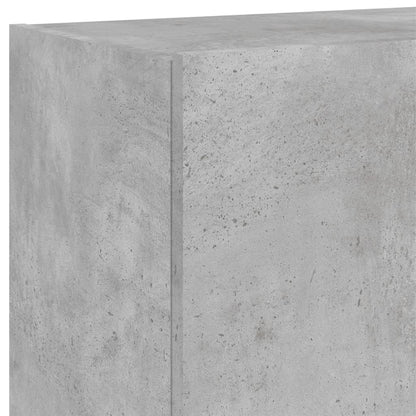 TV-Wandschränke mit LED-Leuchten 2 Stk. Betongrau 60x35x41 cm - Pazzar.ch