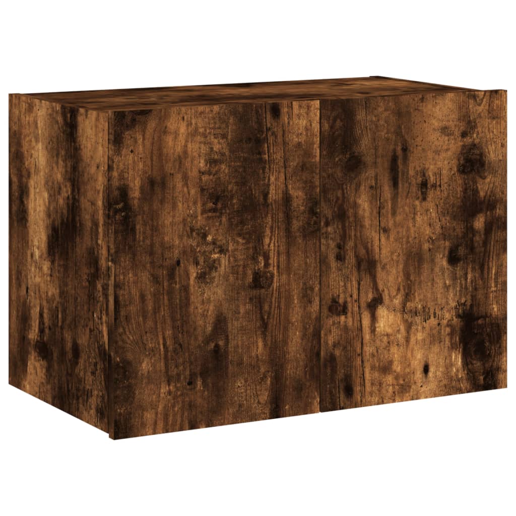 TV-Wandschrank mit LED-Leuchten Räuchereiche 60x35x41 cm - Pazzar.ch