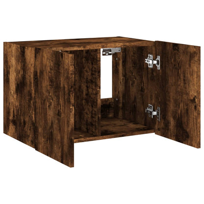 TV-Wandschrank mit LED-Leuchten Räuchereiche 60x35x41 cm - Pazzar.ch