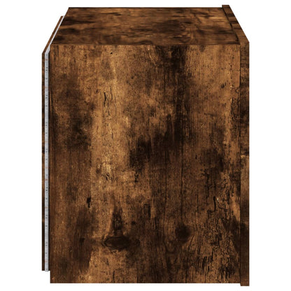 TV-Wandschrank mit LED-Leuchten Räuchereiche 60x35x41 cm - Pazzar.ch