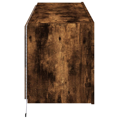 TV-Wandschränke mit LED-Leuchten 2 Stk. Räuchereiche 60x35x41cm - Pazzar.ch